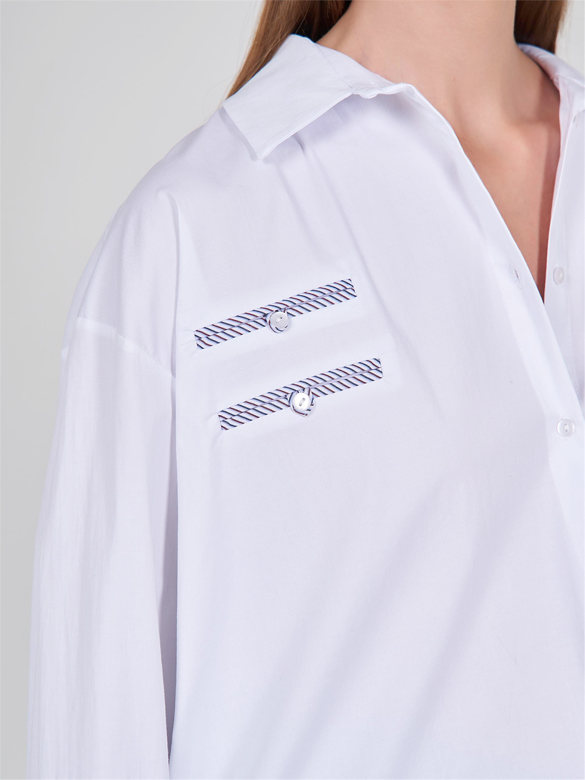 080521 OVERSIZED SHIRT WITH CONTRAST PIPING POCKET DETAIL 080504