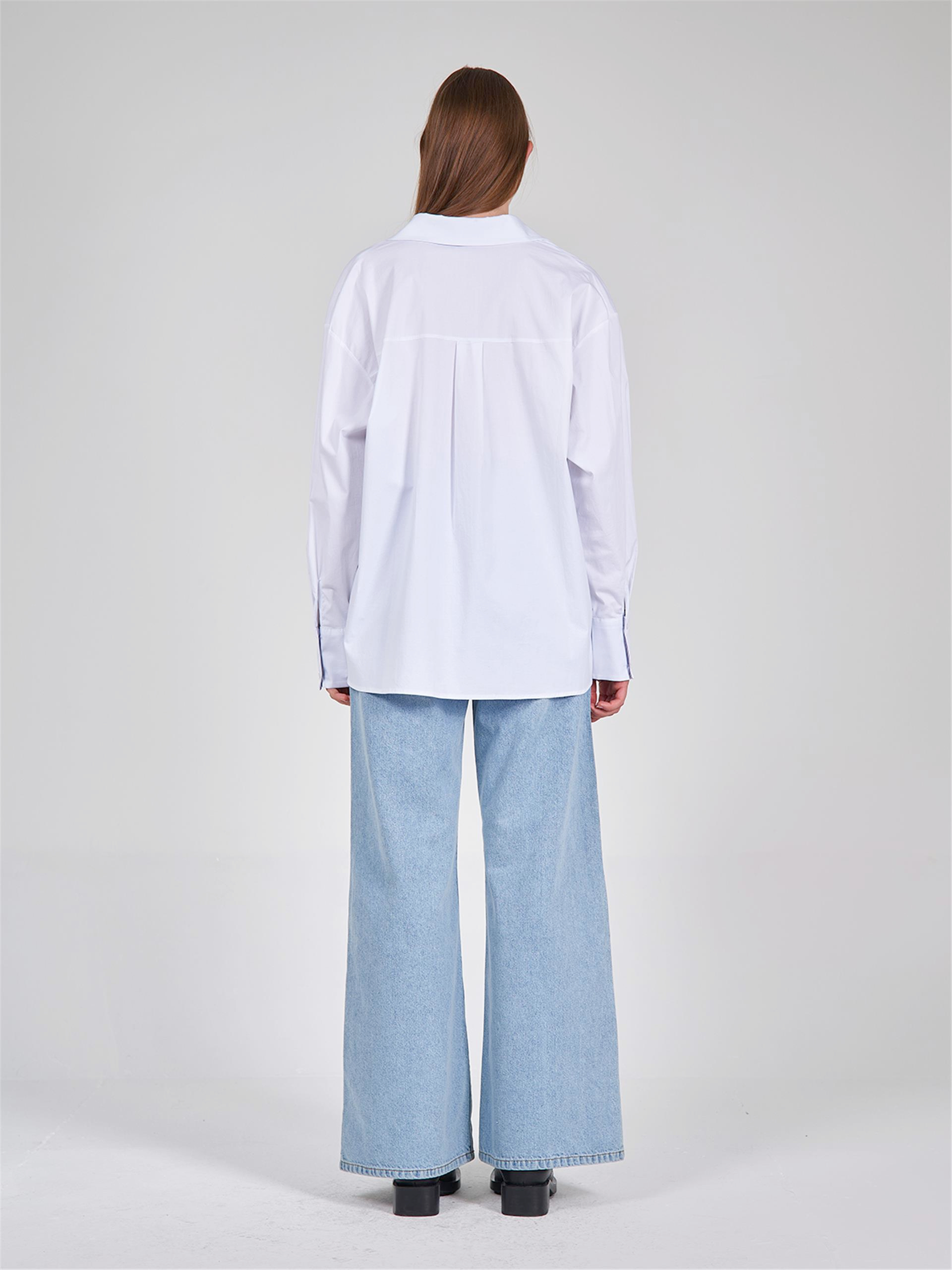 080521 OVERSIZED SHIRT WITH CONTRAST PIPING POCKET DETAIL 080504