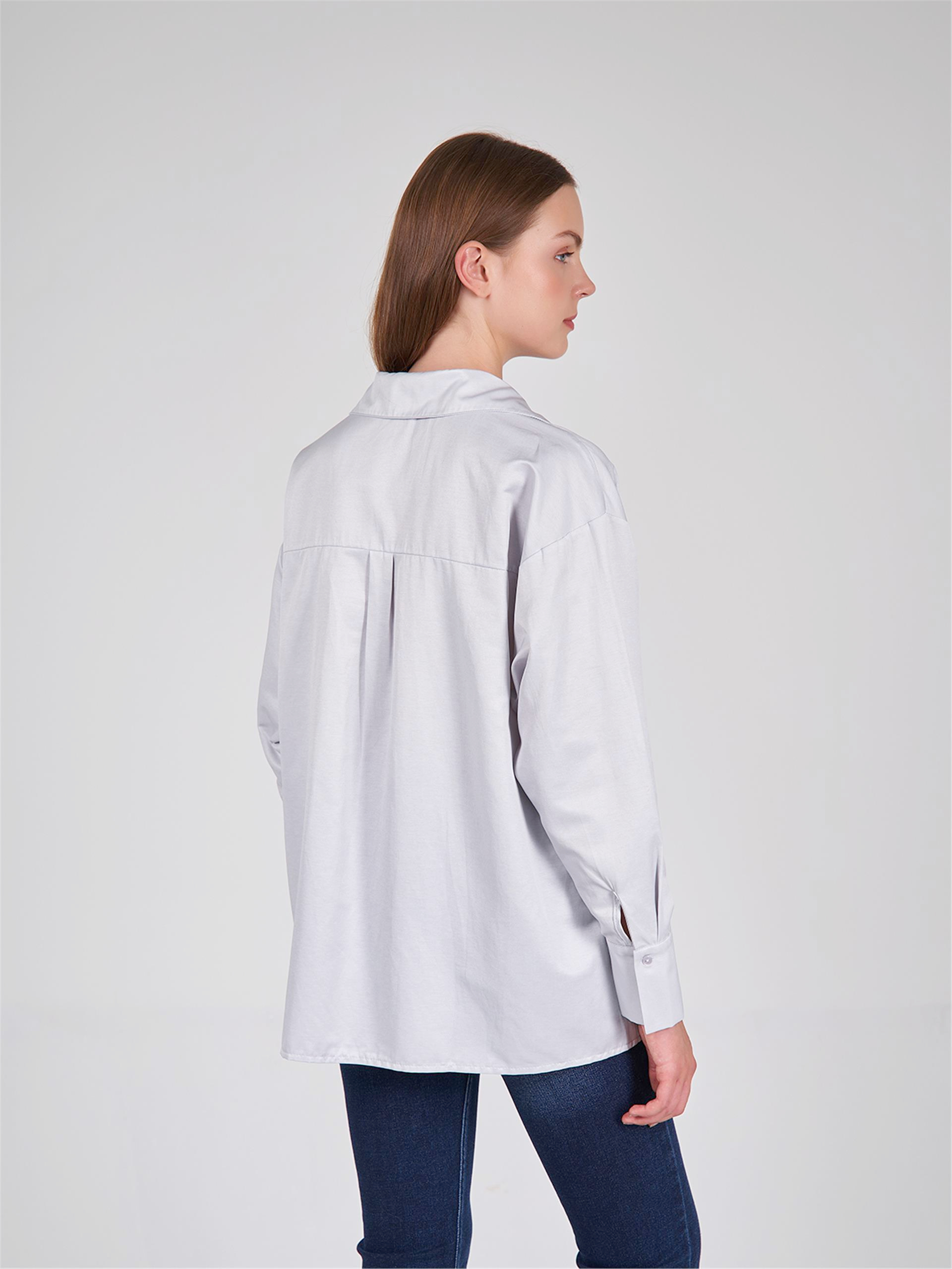 080523 OVERSIZED SHIRT WITH BIG DOUBLE POCKET DETAIL