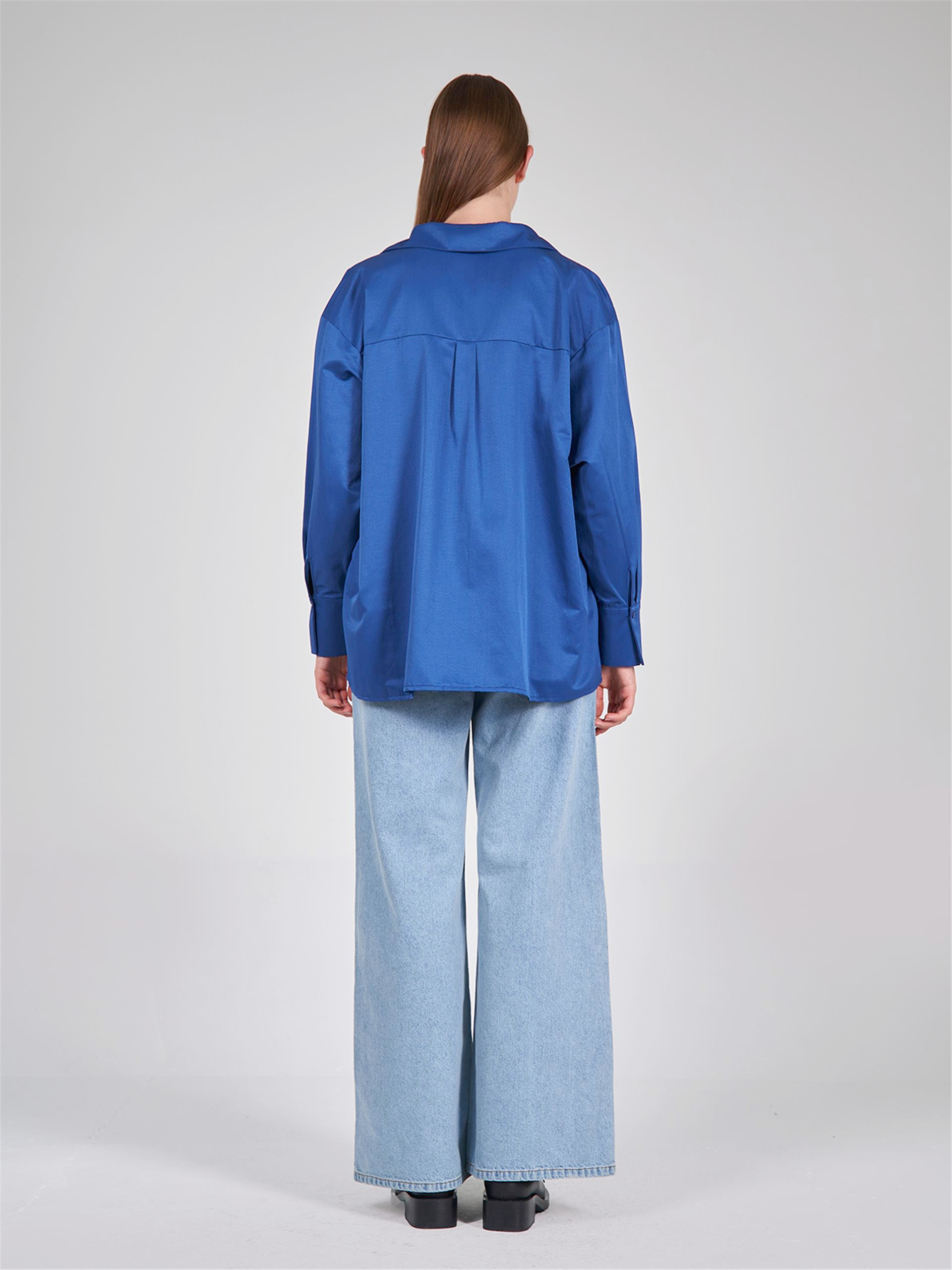 080523 OVERSIZED SHIRT WITH BIG DOUBLE POCKET DETAIL