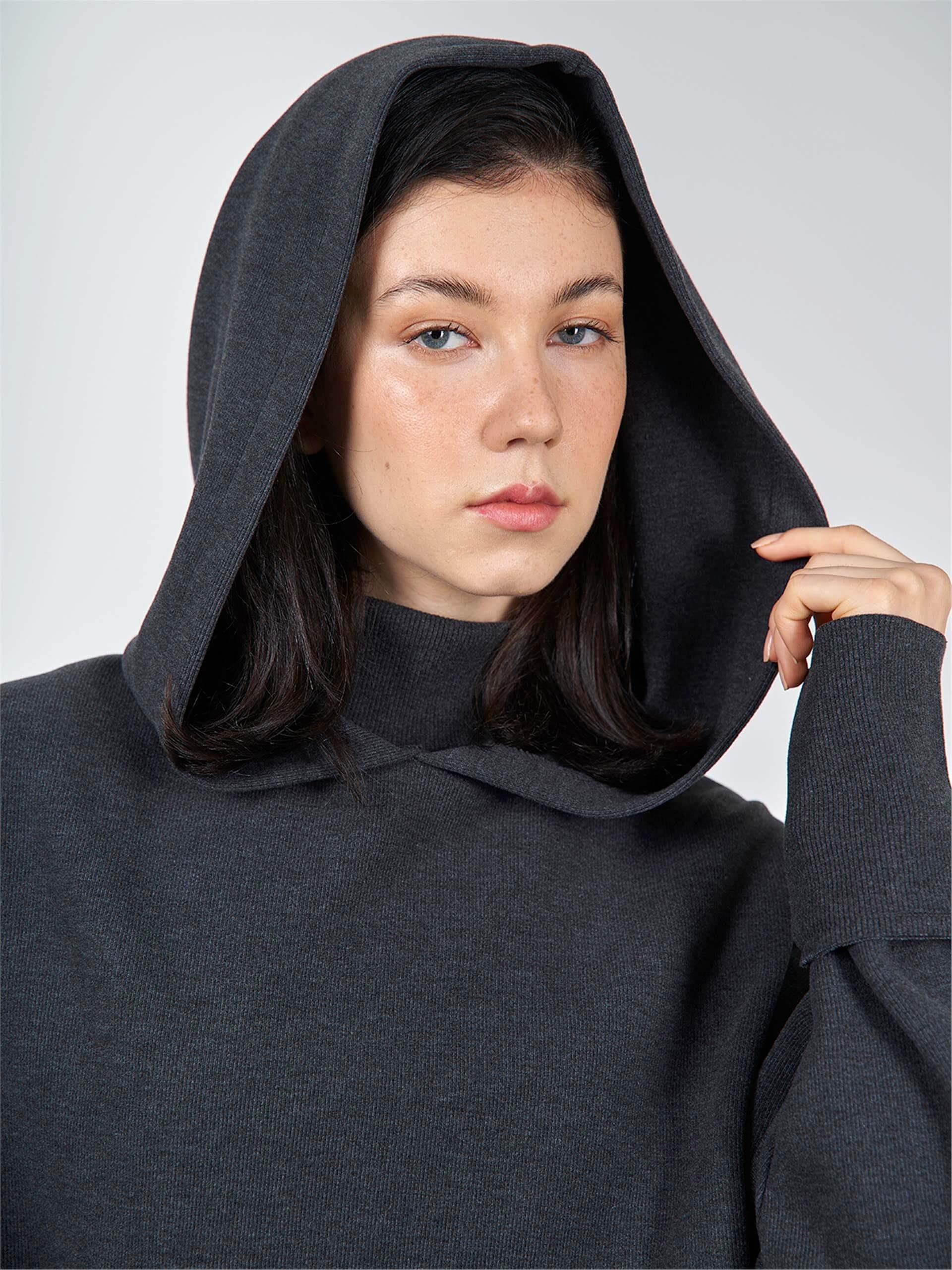 090568 LONG SLEEVE CROP HOODIE