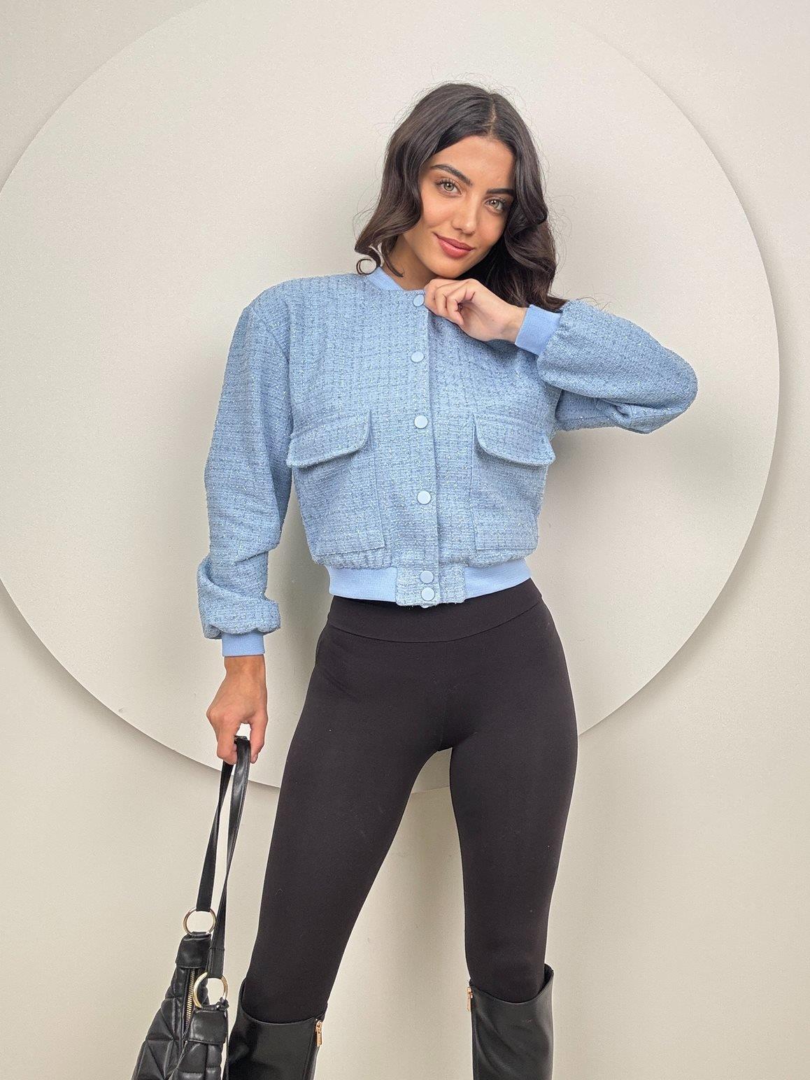 1034 SİMLİ ŞANEL BOMBER CEKET