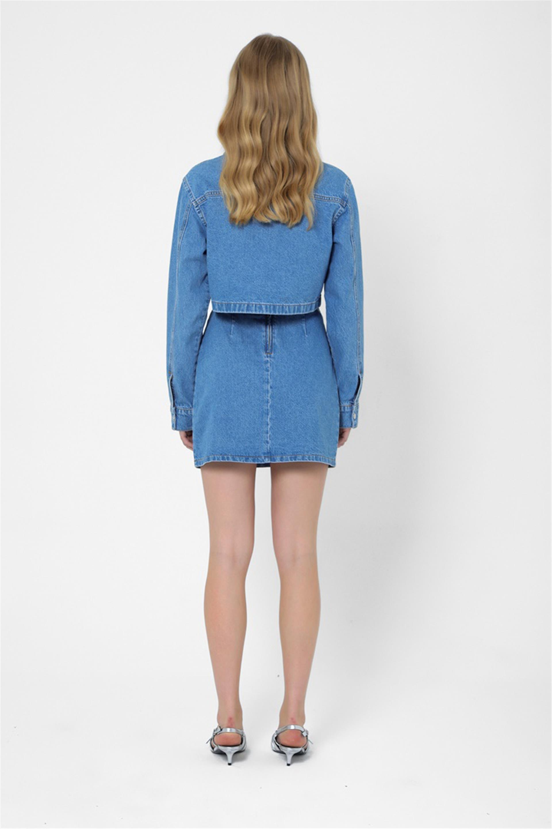 130750 BG CROP DENIM JACKET WITH BIG PATCH POCKETS AN-12