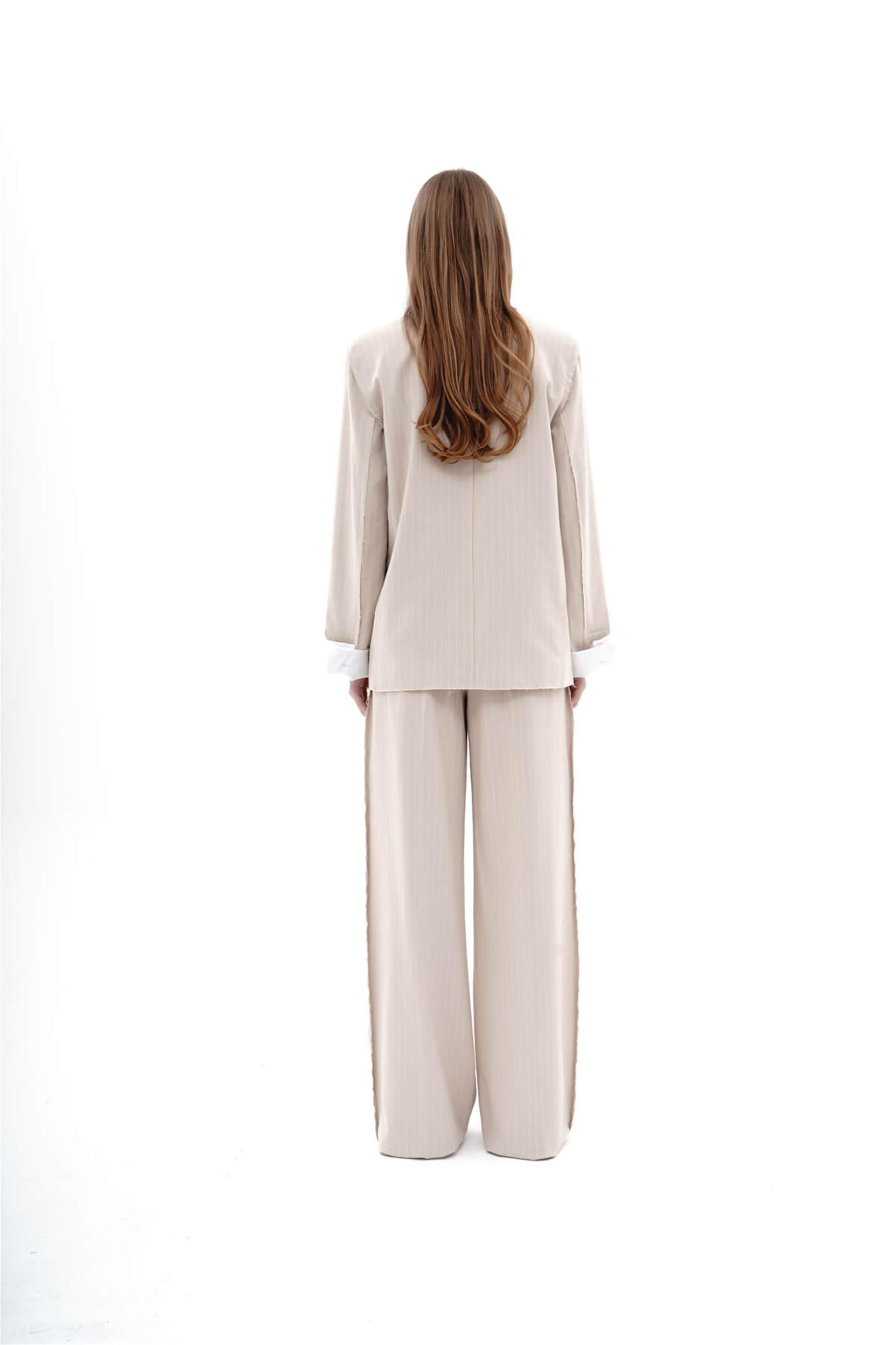 130762 BG  CUT EDGE DAD's BLAZER WITH TURN UP SLEEVE