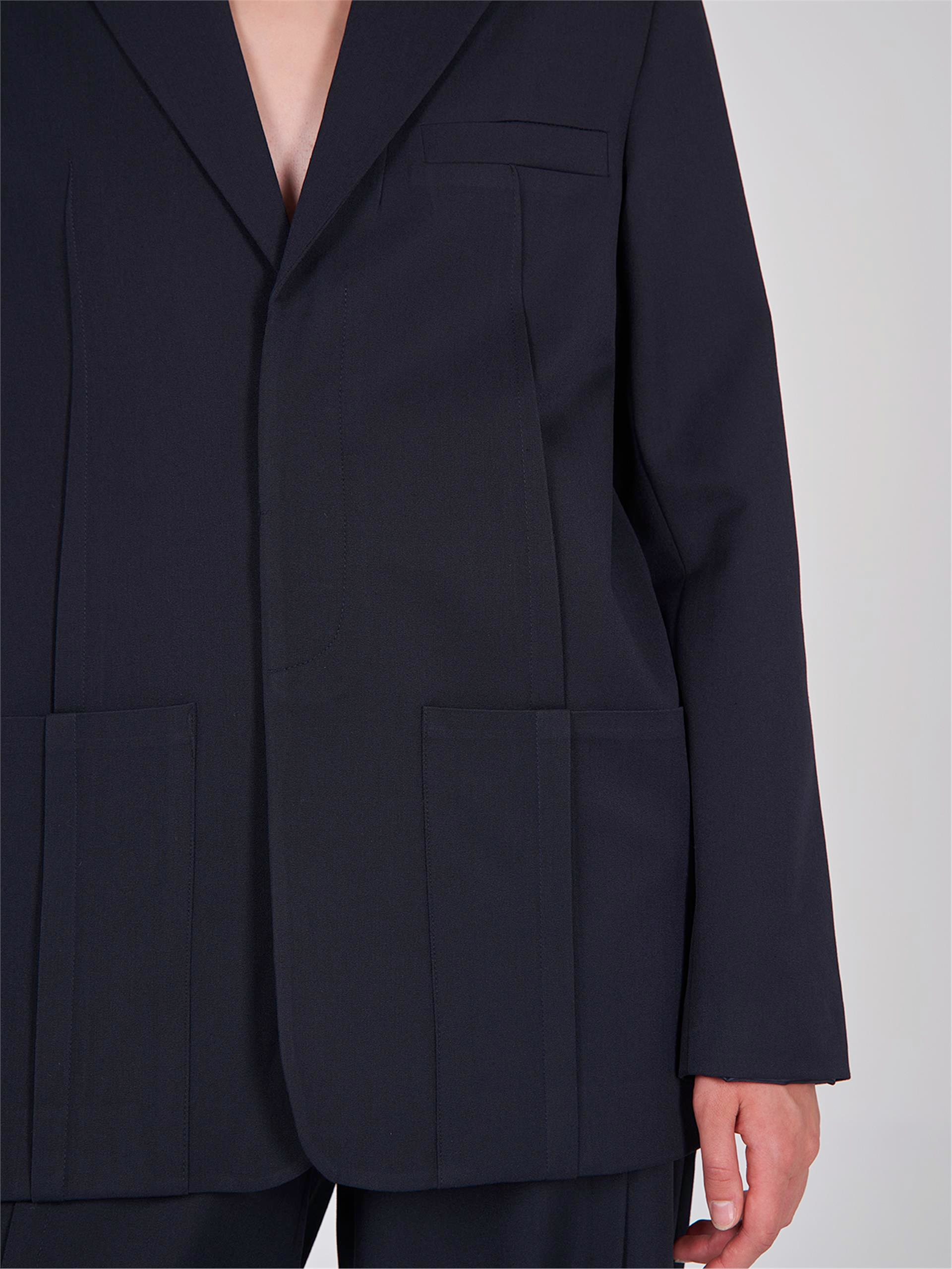 130803 LONG BLAZER WITH SEAM DETAIL