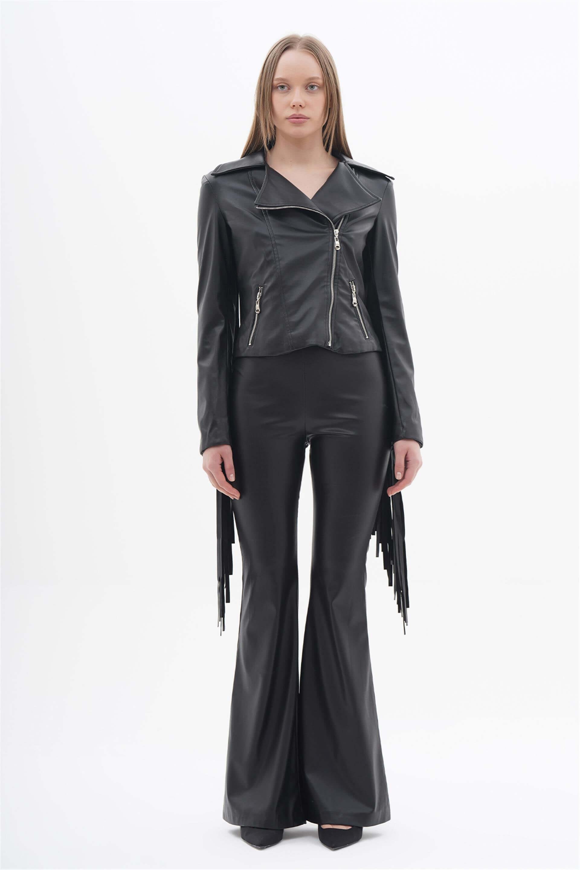 160669 SHORT PU LEATHER JACKET 160006 REEF