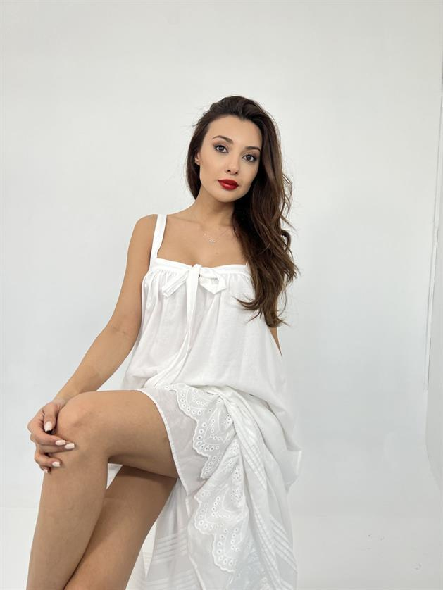 6847 ELBİSE-BEYAZ