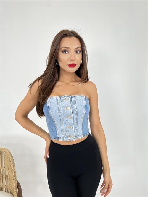 6991 KOT BLUZ-MAVİ