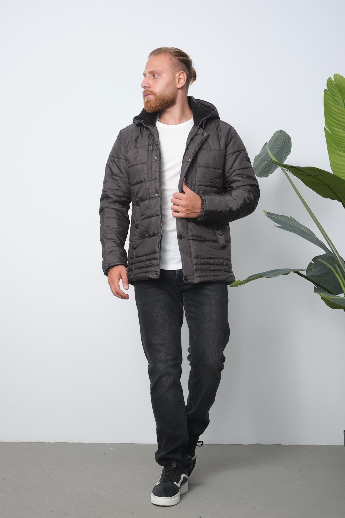 Wholesale Anthracite Polar Lined Coat 3753A