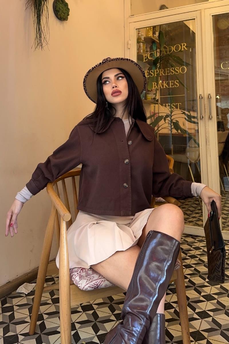 Bebe Yaka Gömlek 6095-17-(S-XL)