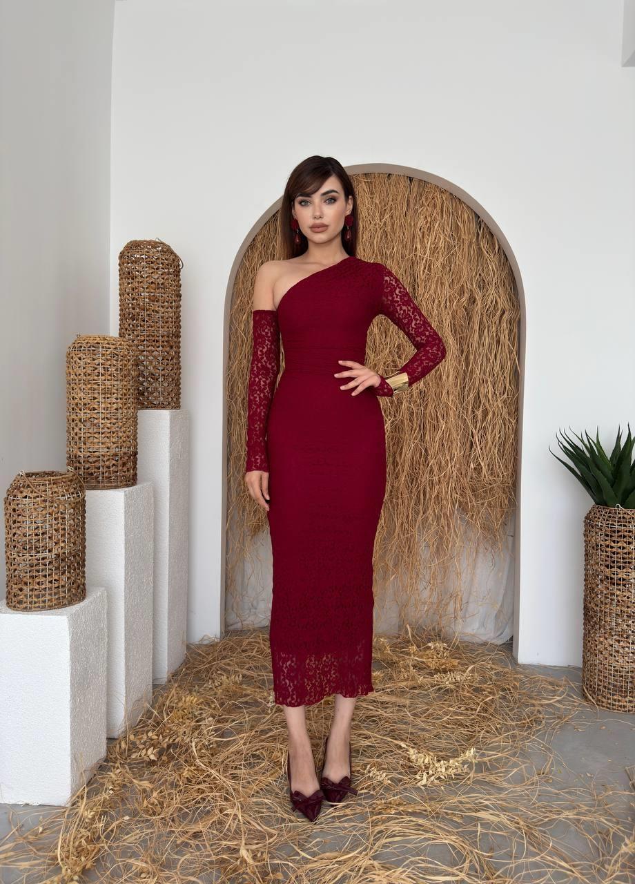 Bees One Shoulder Detailed Dress