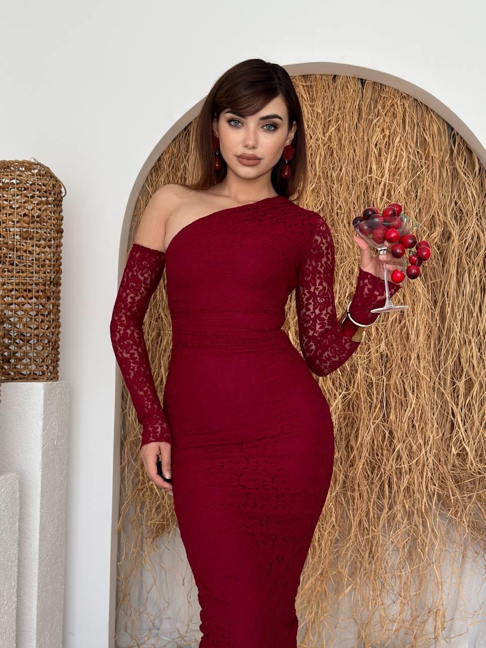 Bees One Shoulder Detailed Dress
