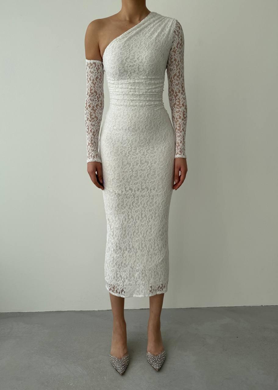 Bees One Shoulder Detailed Dress