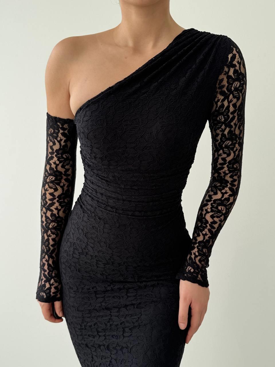 Bees One Shoulder Detailed Dress