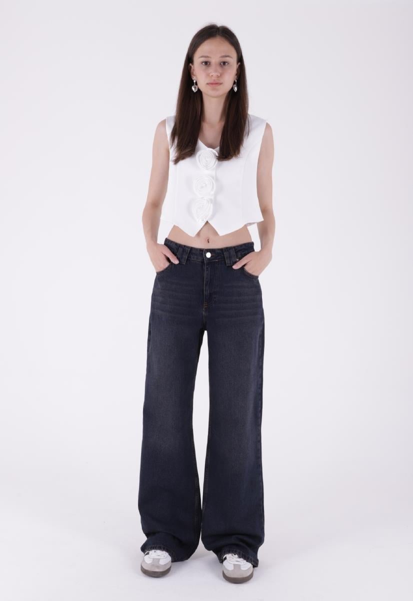 Bol Paça Baggy Relax Kot Pantolon 7031-19-(26-29)