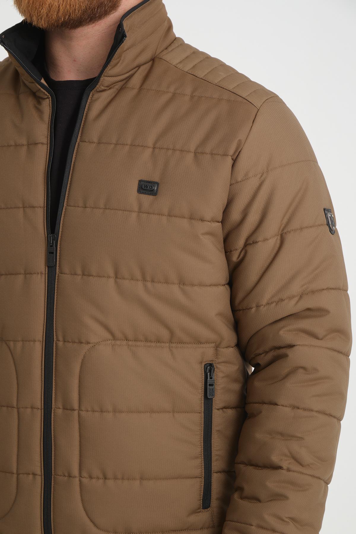 Wholesale Camel Ripstop Stand Collar Waterproof Jacket 3084C