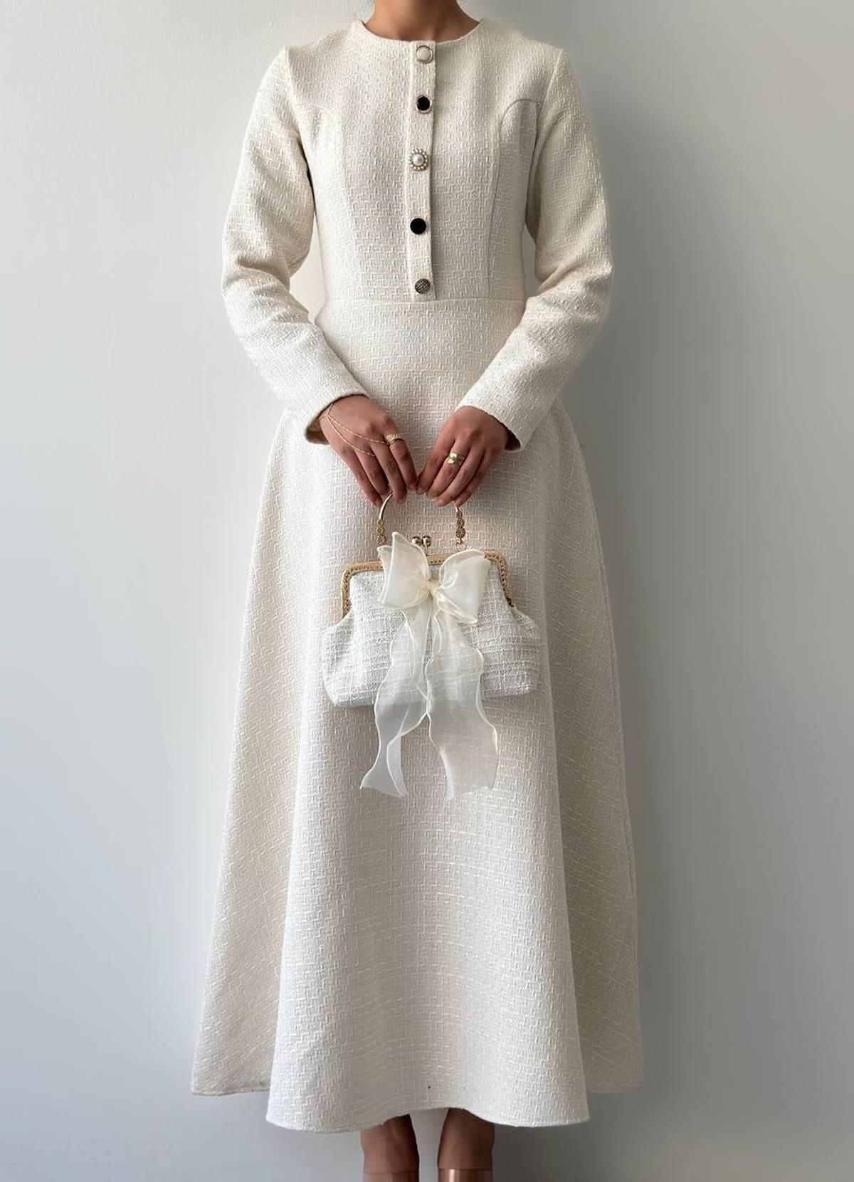Cast Button Detailed Dress