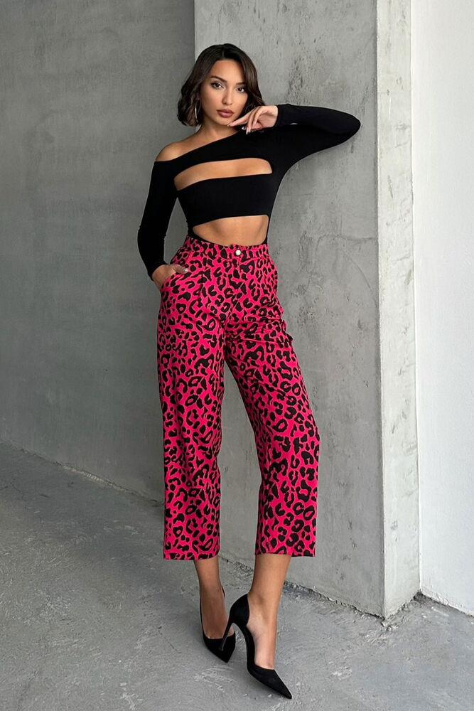 Desenli Toptan Pantolon - Fujya Siyah | TOPSHOW