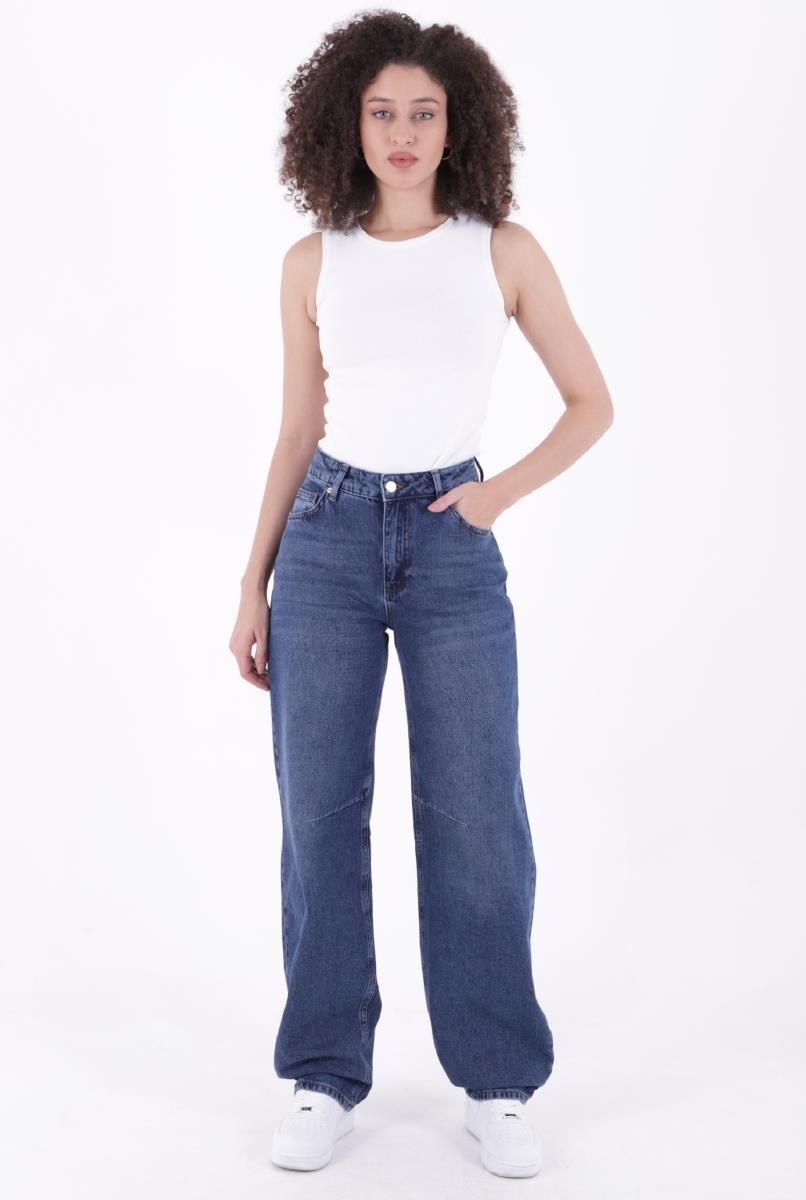 Dizi Pensli Baggy Kot Pantolon 7050-01-(28-33)