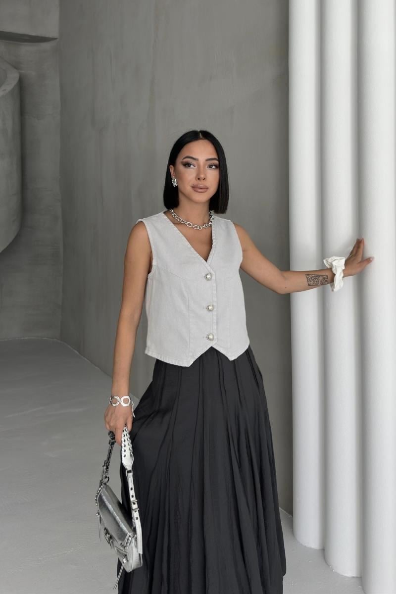Düğmeli Yelek 6156-72-(S-XL)