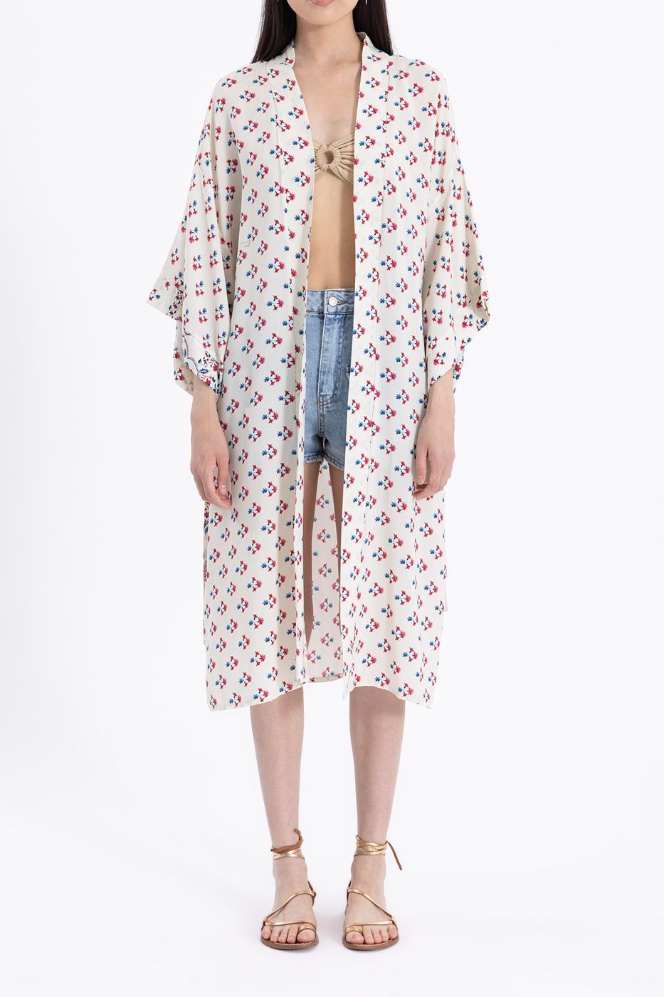 Floral Print Kimono