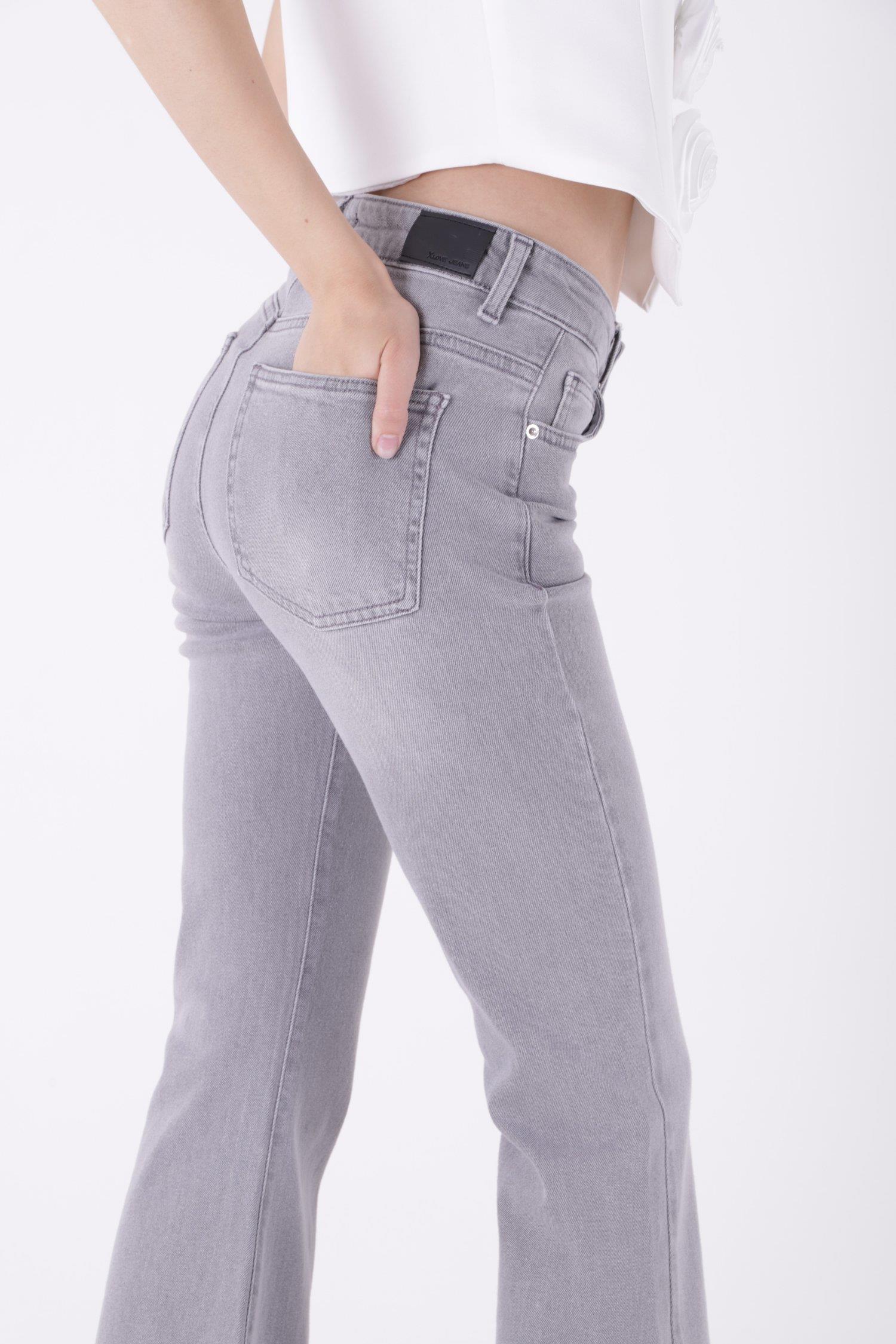 Geniş İspanyol Kot Pantolon 7067-50B(30-36)