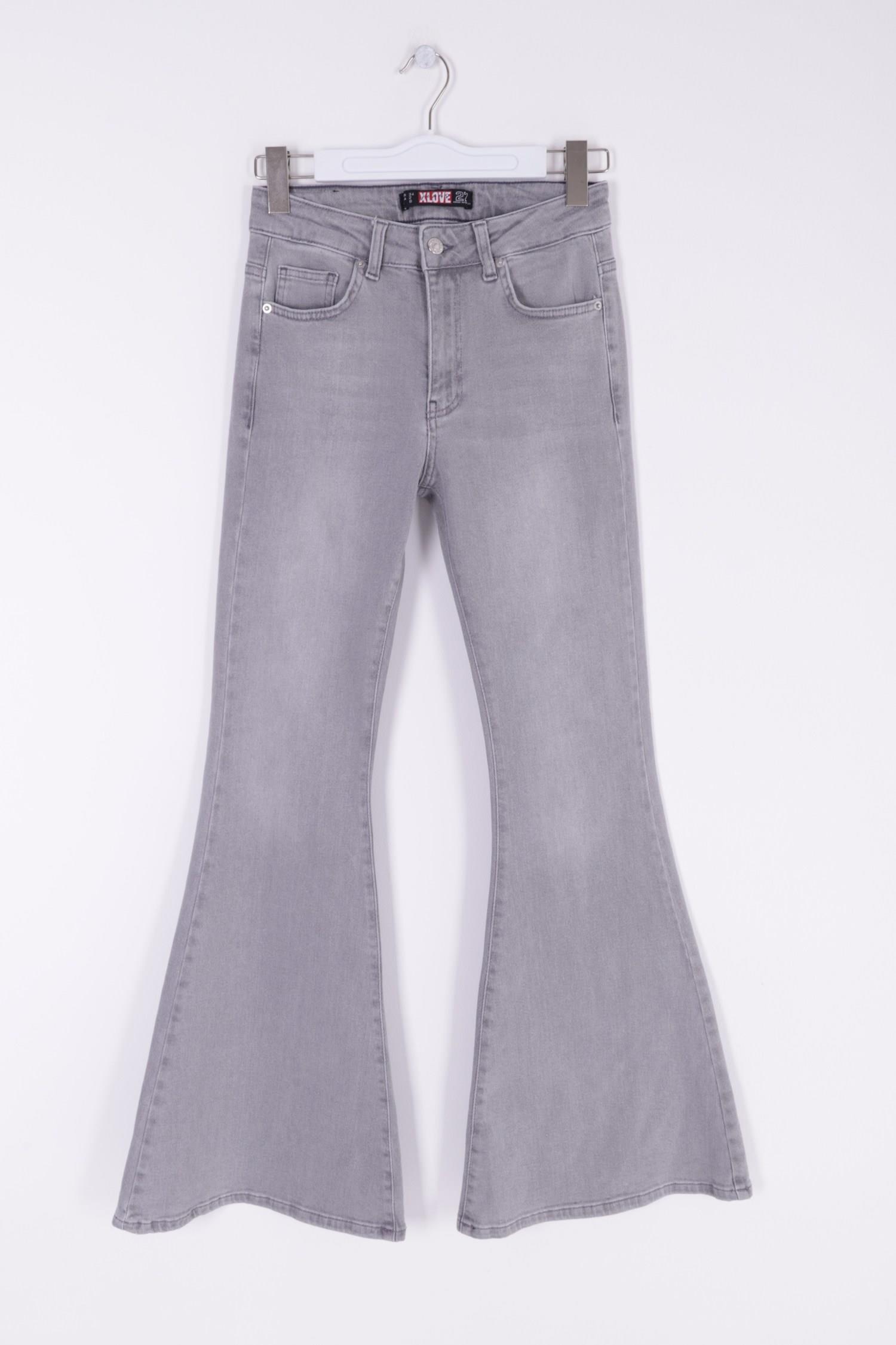 Geniş İspanyol Kot Pantolon 7067-50B(30-36)