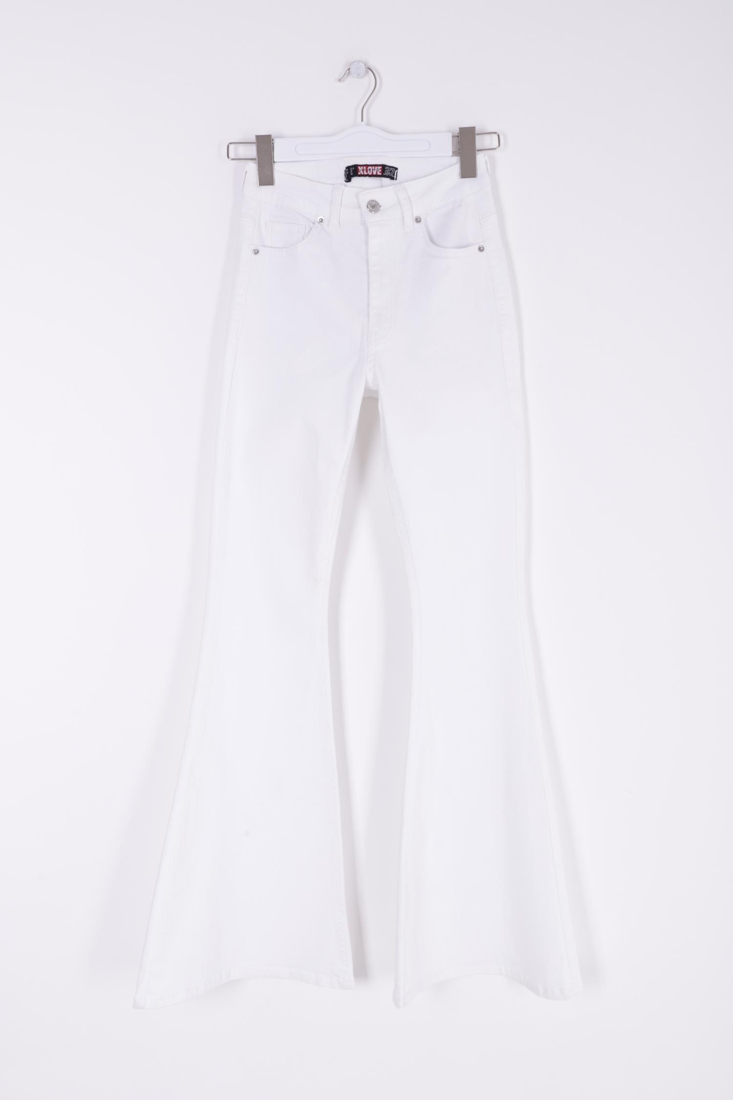 Geniş İspanyol Kot Pantolon 7067-50B(30-36)