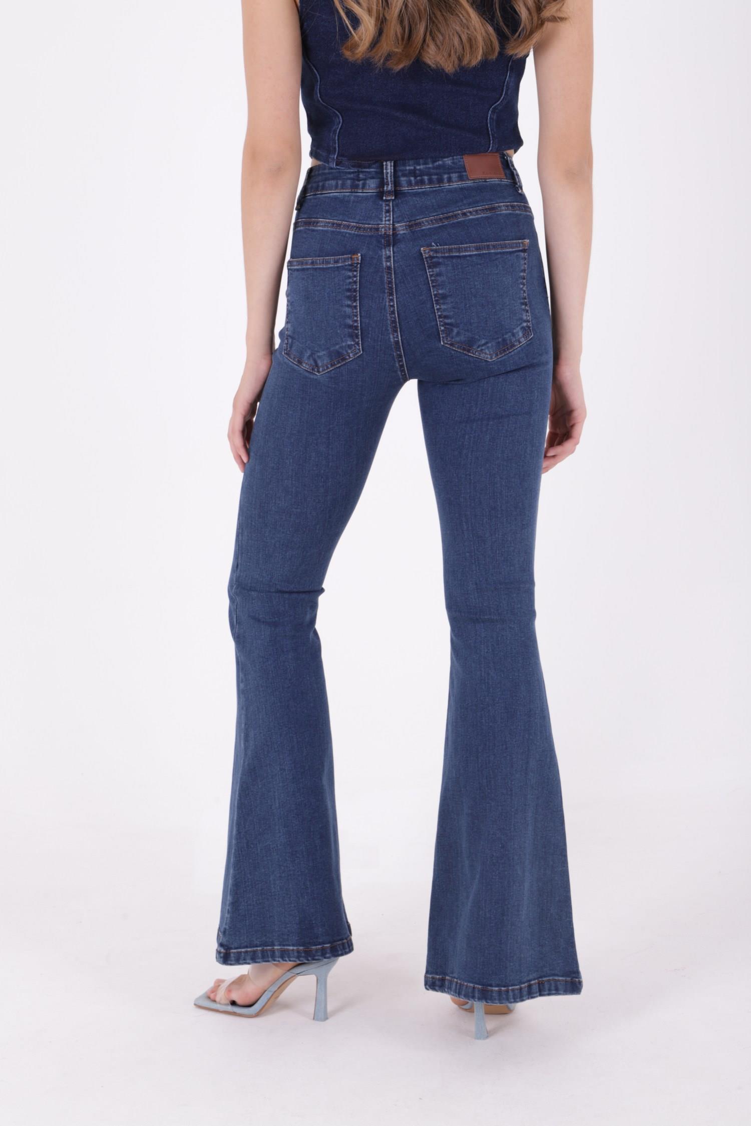 Geniş İspanyol Kot Pantolon 7067-50B(30-36)