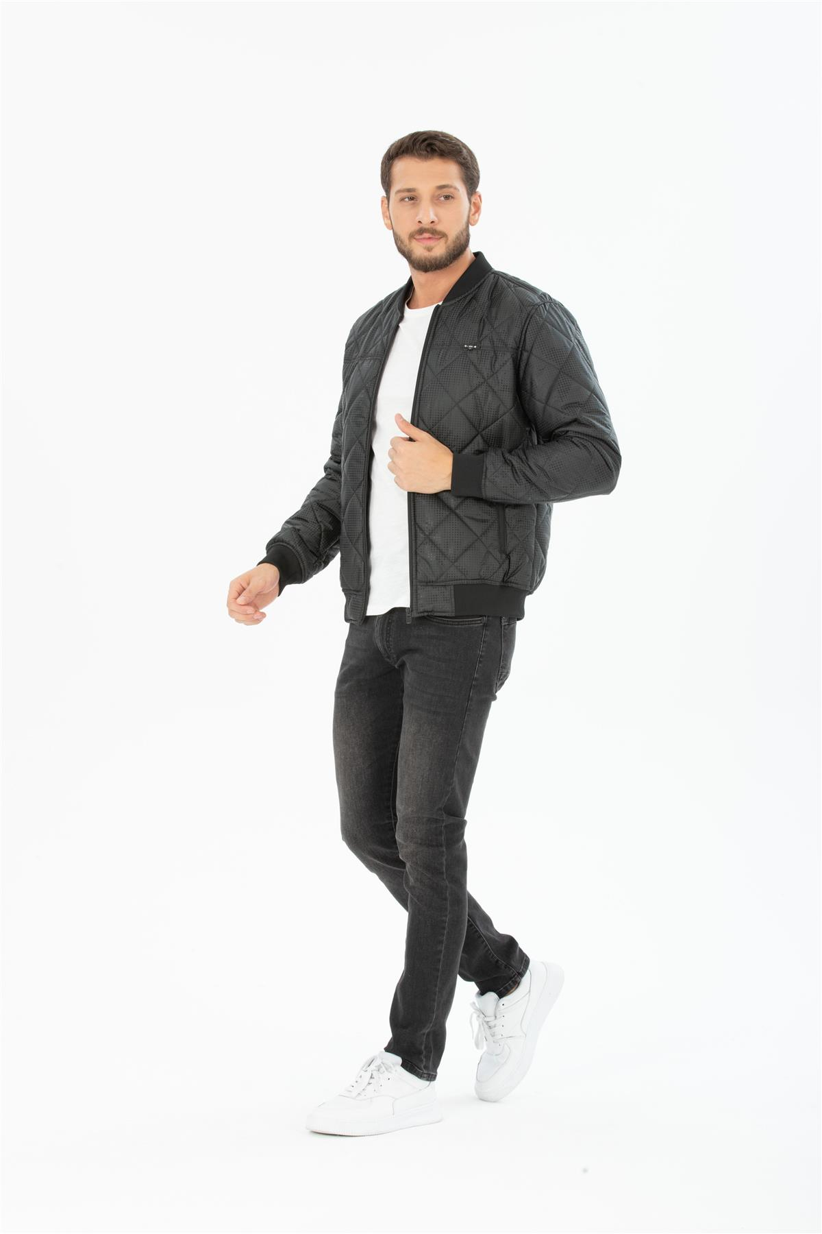 Wholesale Khaki Dot Printed Pilot Jacket 35734H