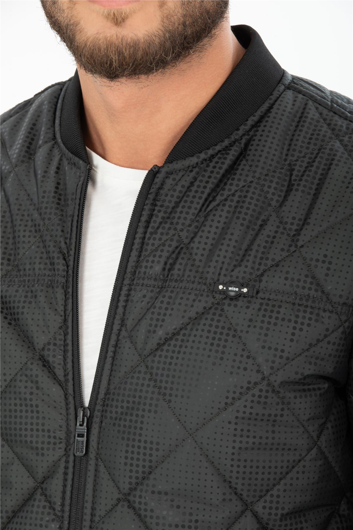 Wholesale Khaki Dot Printed Pilot Jacket 35734H