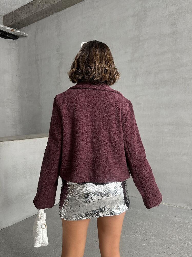 İyonklu Toptan Ceket - Bordo | TOPSHOW