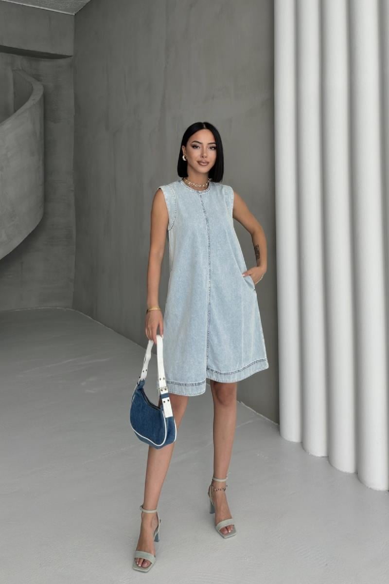 Kolsuz Cepli Oversize Elbise 3043-42-(S-XL-6)