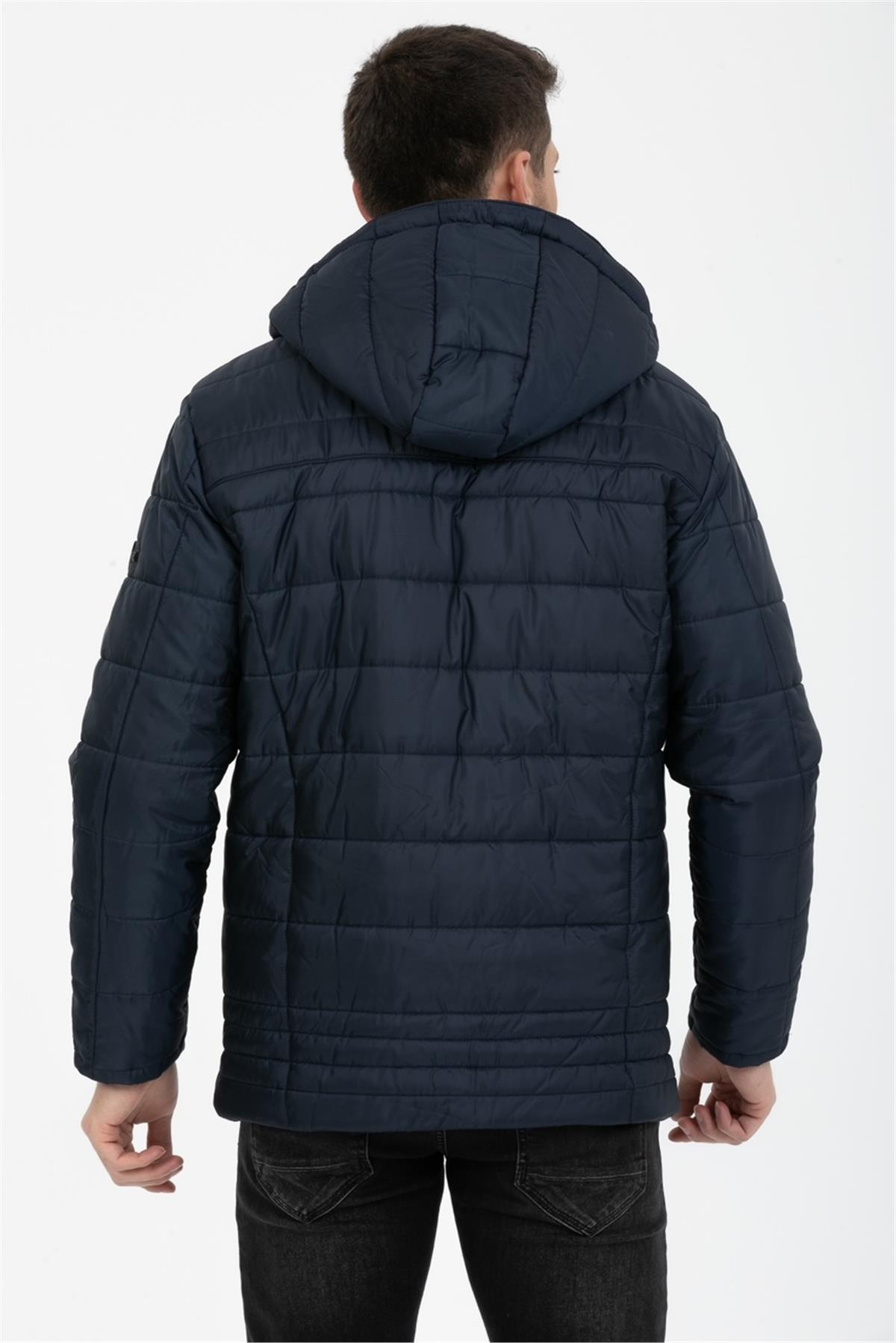 Wholesale Navy Polar Lined Coat 3753L