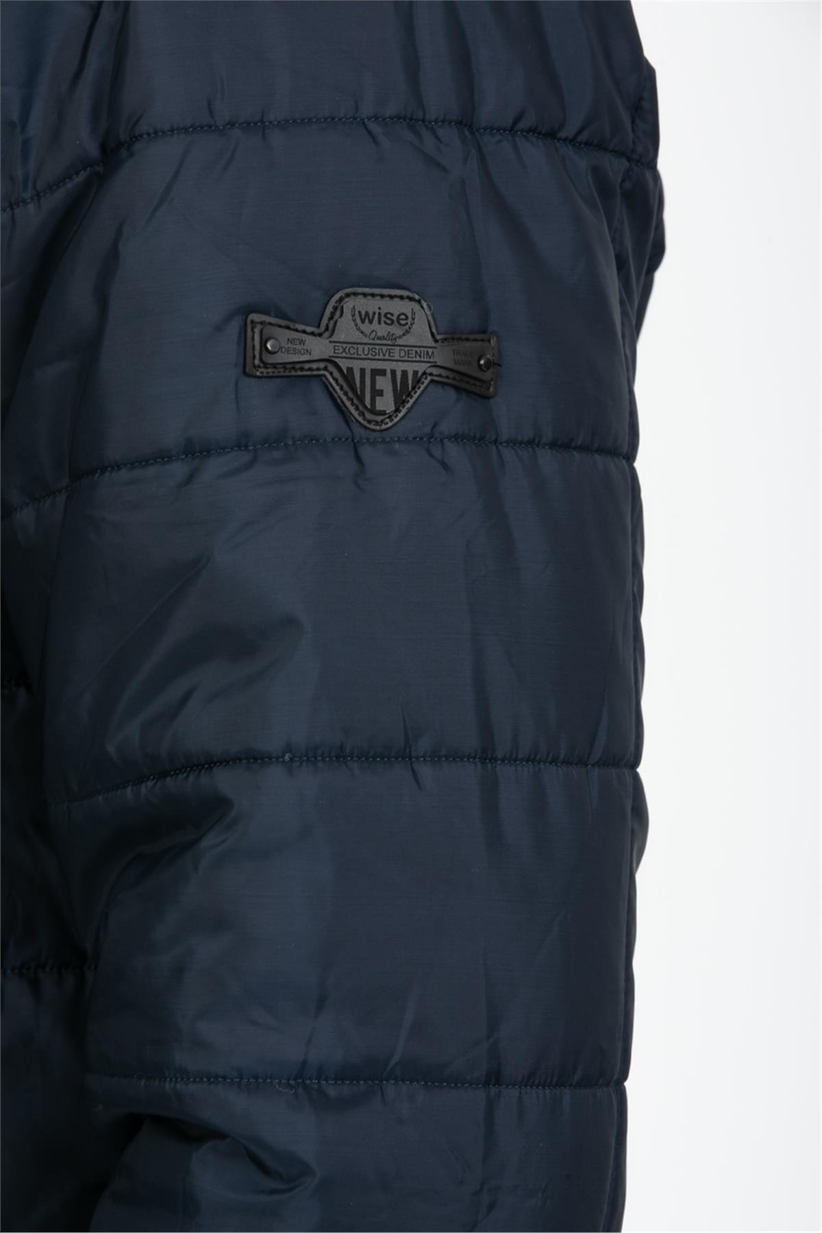 Wholesale Navy Polar Lined Coat 3753L