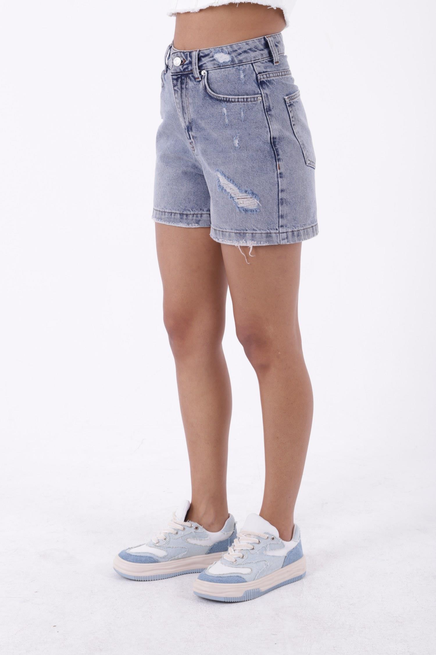Lazerli Kot Şort 266-08-(S-XL-6)