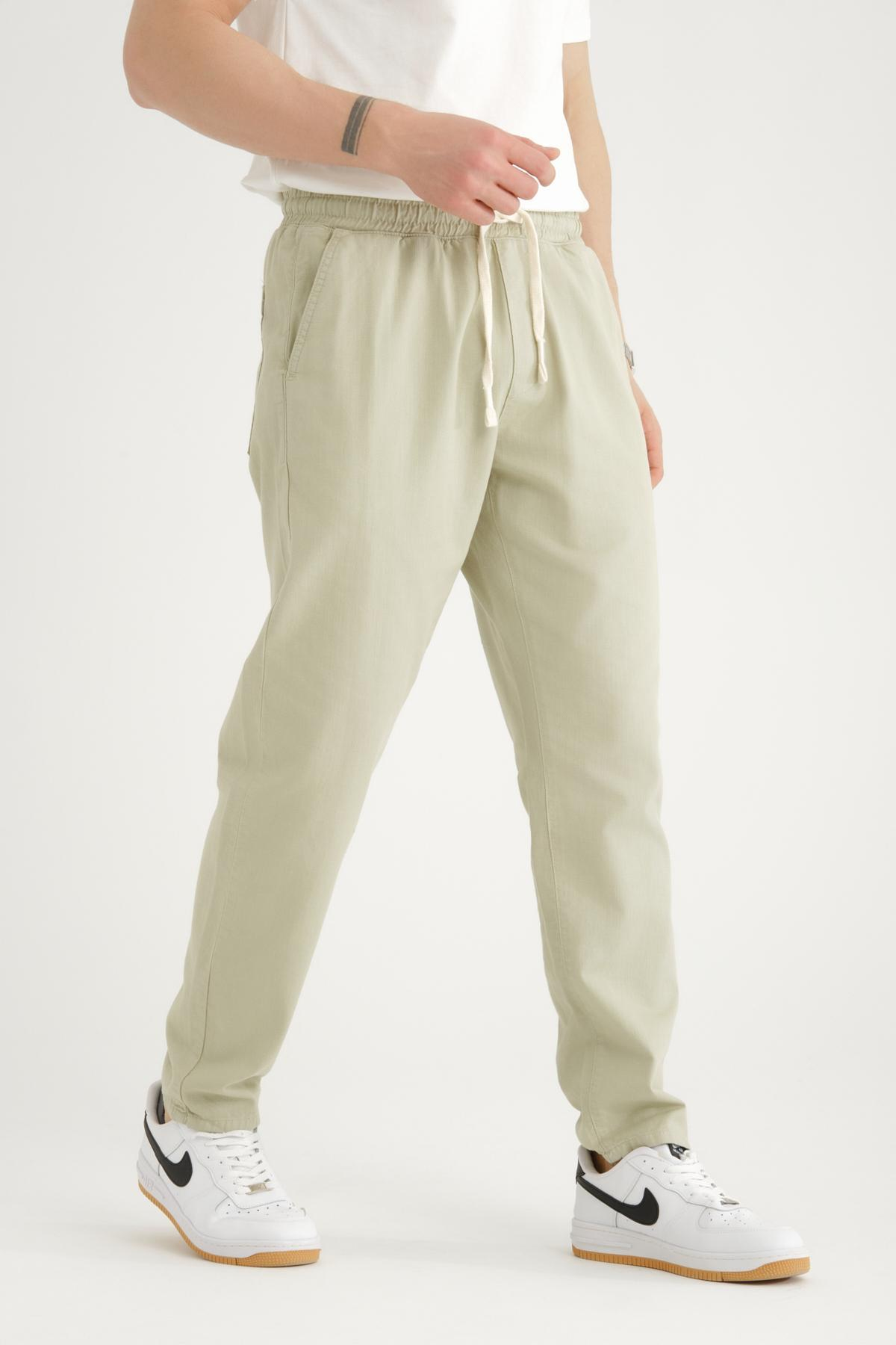 Men drawstring pants wholesale Sand color 693716