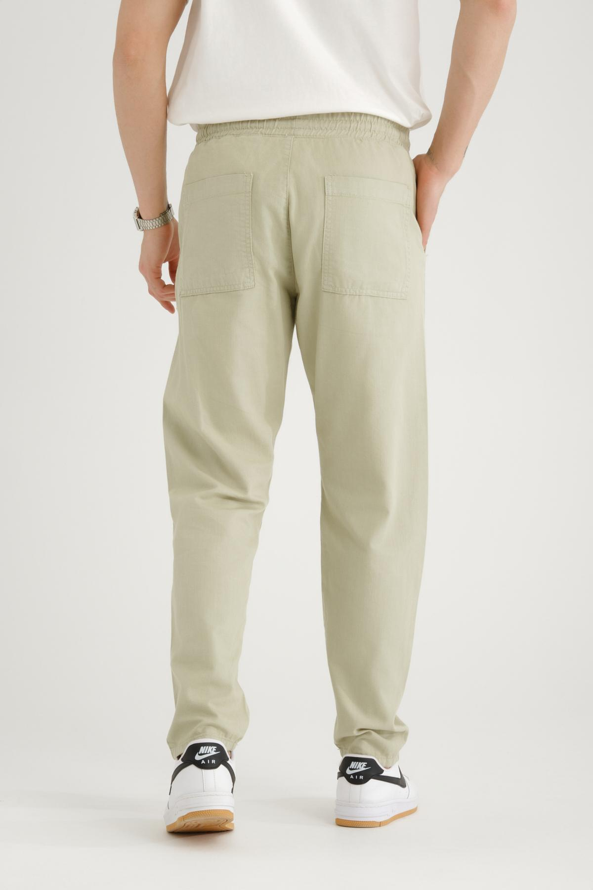 Men drawstring pants wholesale Sand color 693716