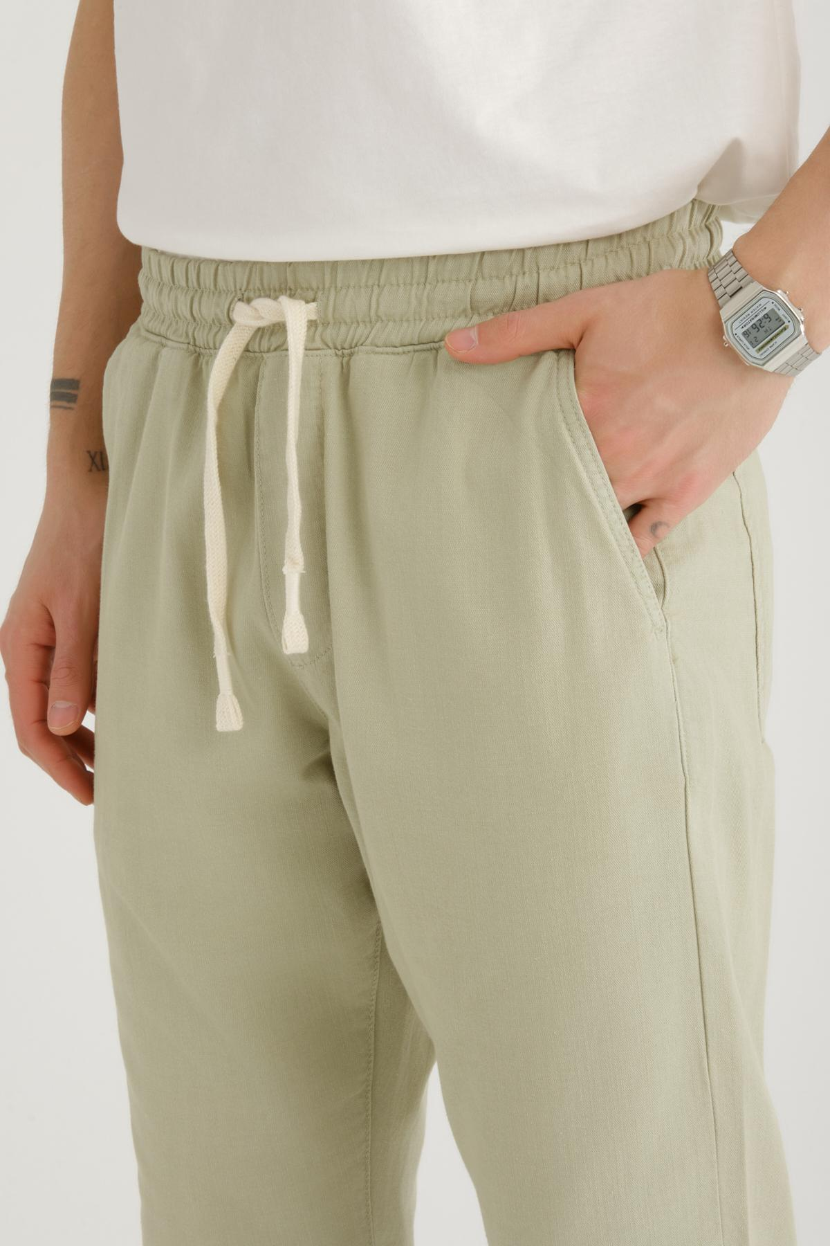Men drawstring pants wholesale Sand color 693716