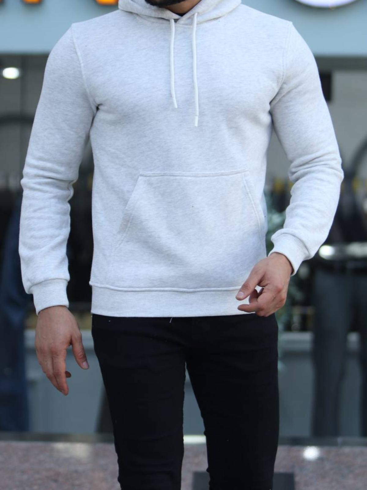Men fleece hoodie wholesale Show-Melange color 677313