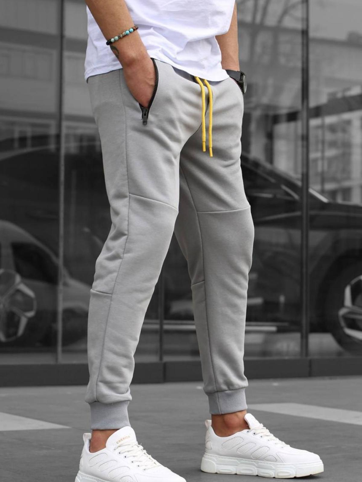 Men jogger sweatpants wholesale Light Gray color 678039