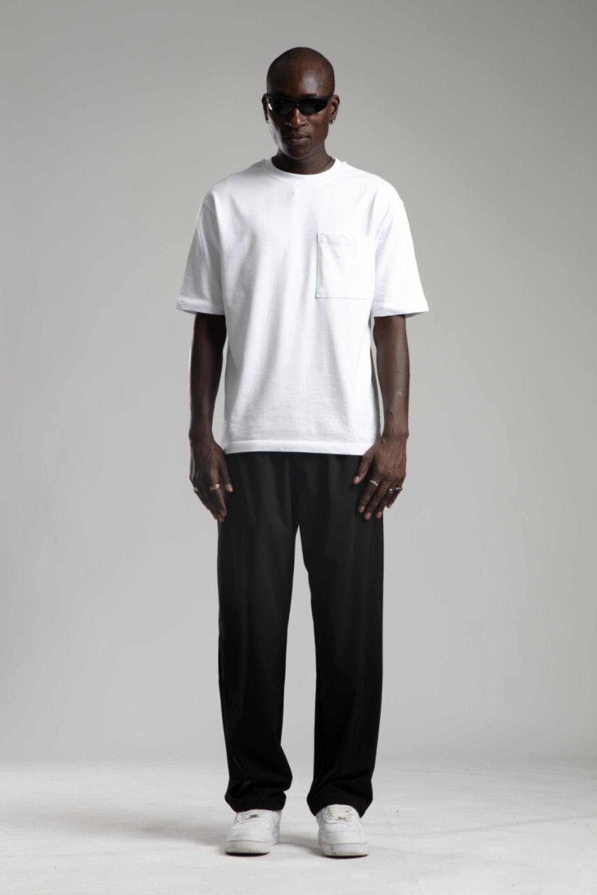 Men relaxed fit pants wholesale Black color 699317