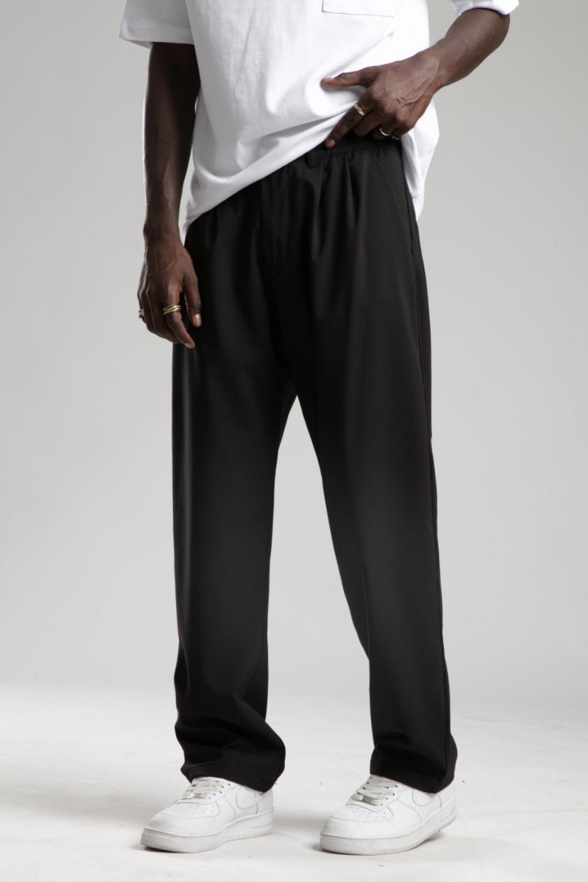 Men relaxed fit pants wholesale Black color 699317