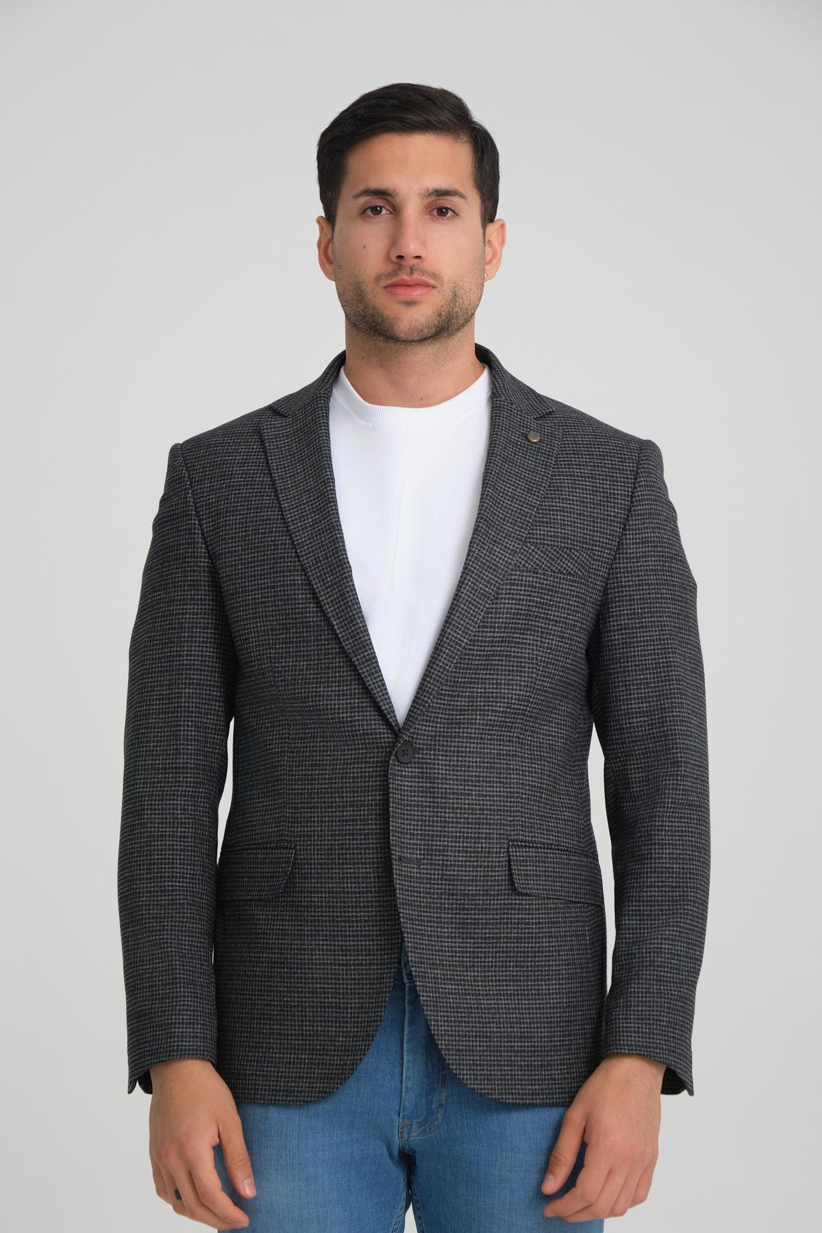 Men single-breasted blazer wholesale Anthracite color 694203