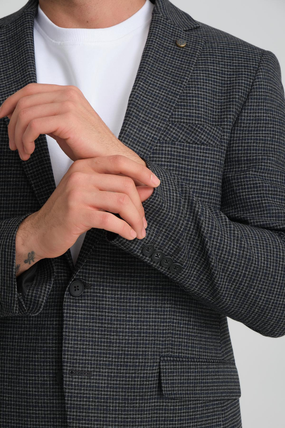 Men single-breasted blazer wholesale Anthracite color 694203