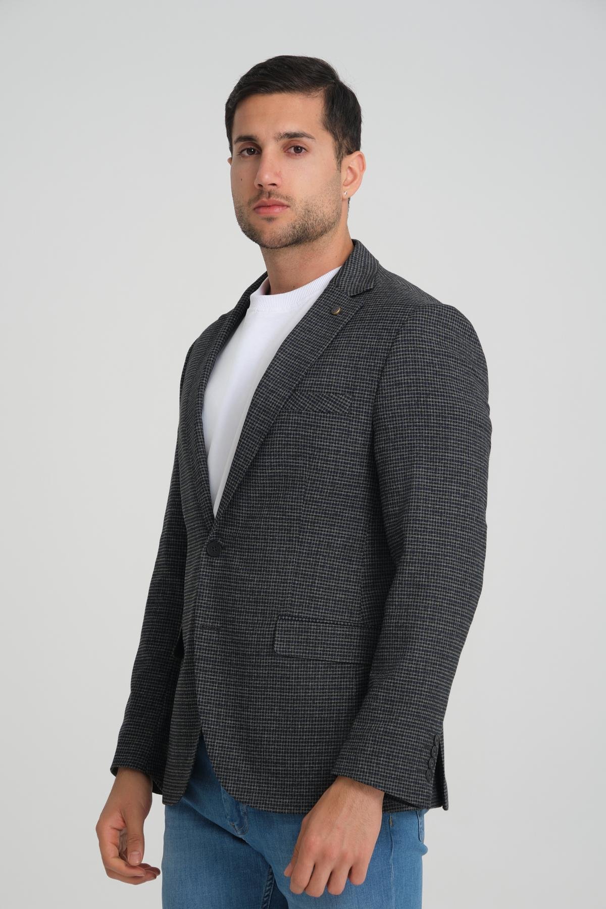 Men single-breasted blazer wholesale Anthracite color 694203