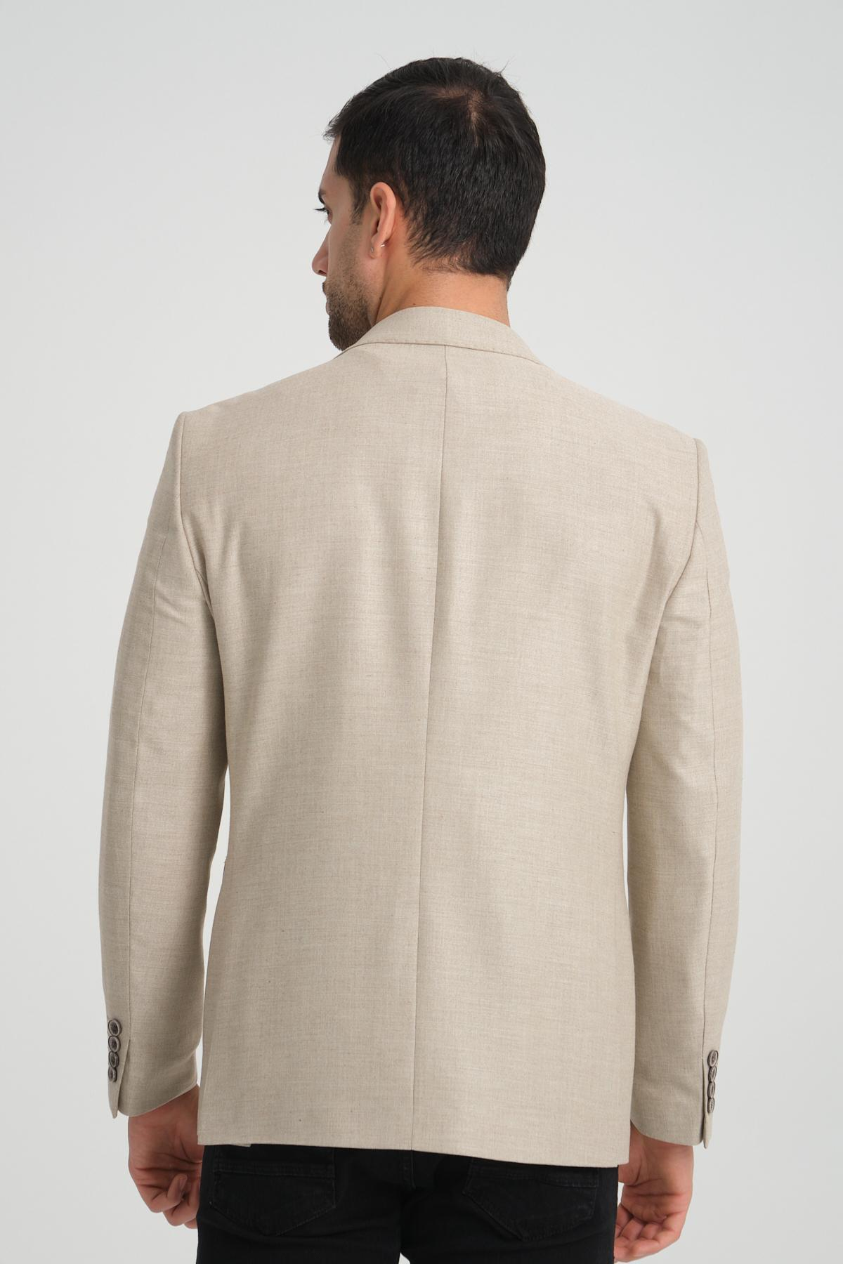 Men single-breasted blazer wholesale Almond color 694229
