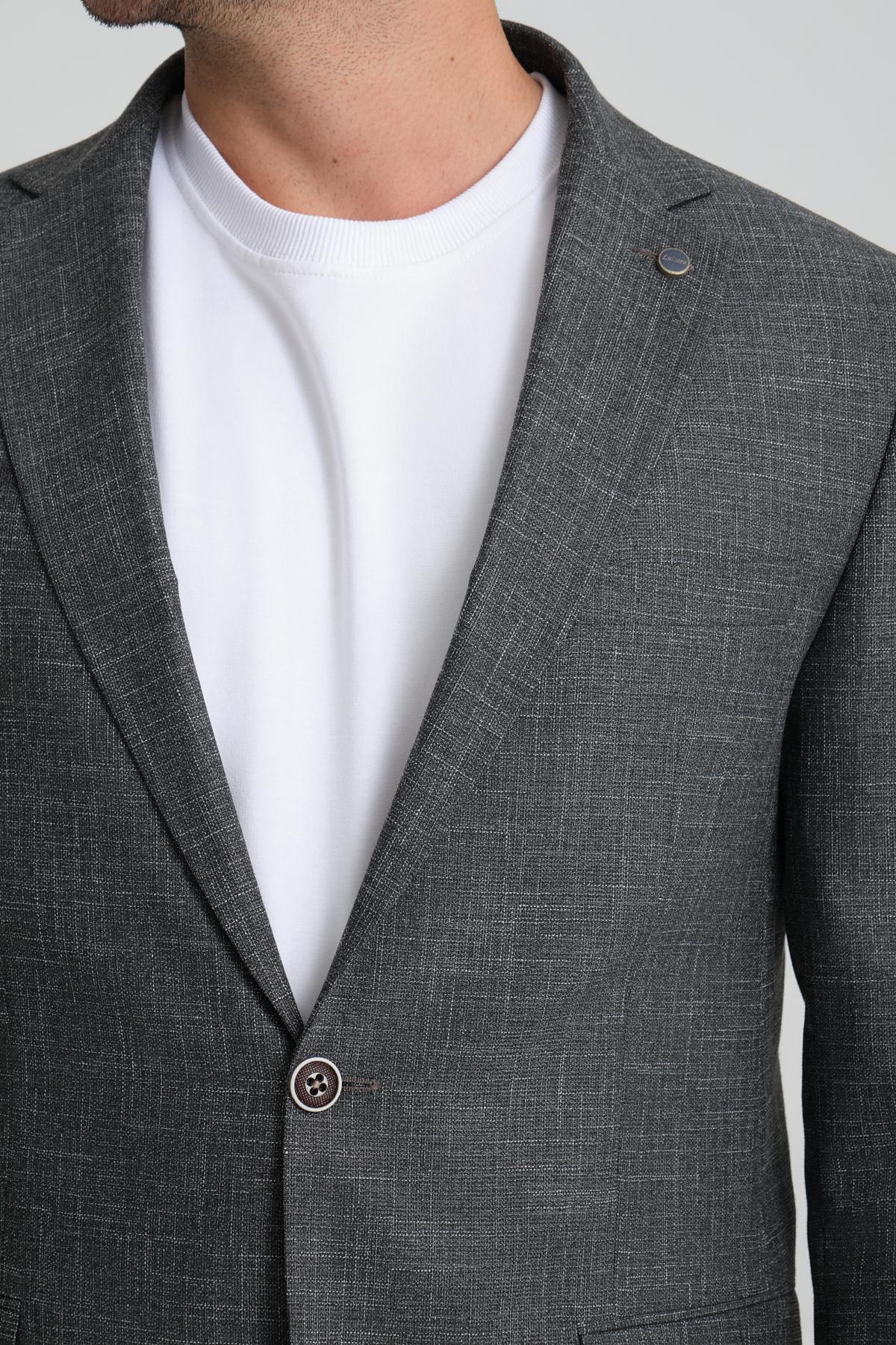 Men single-breasted blazer wholesale Anthracite color 694213
