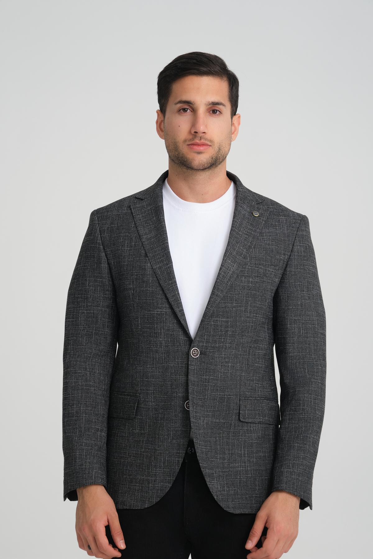 Men single-breasted blazer wholesale Black color 694211