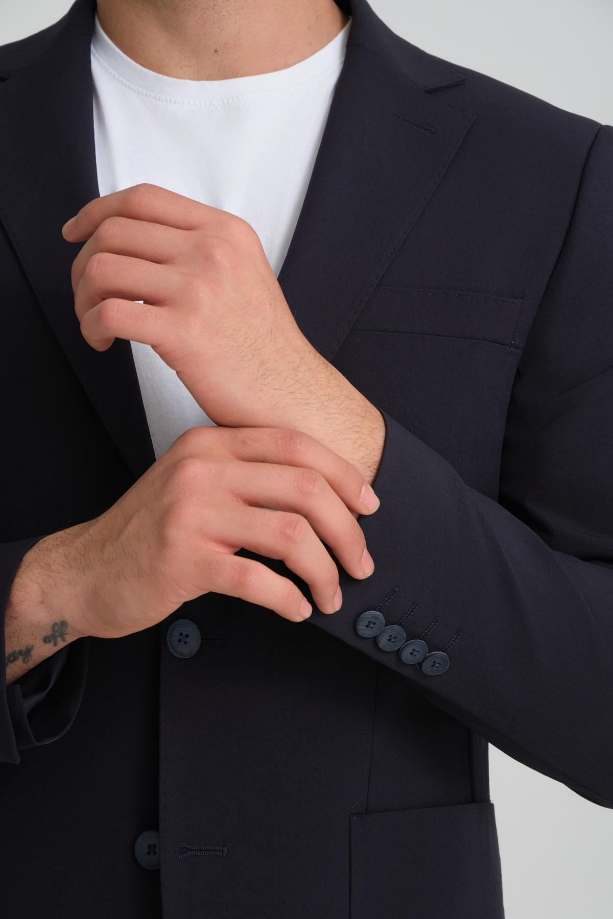 Men single-breasted blazer wholesale Black color 694217